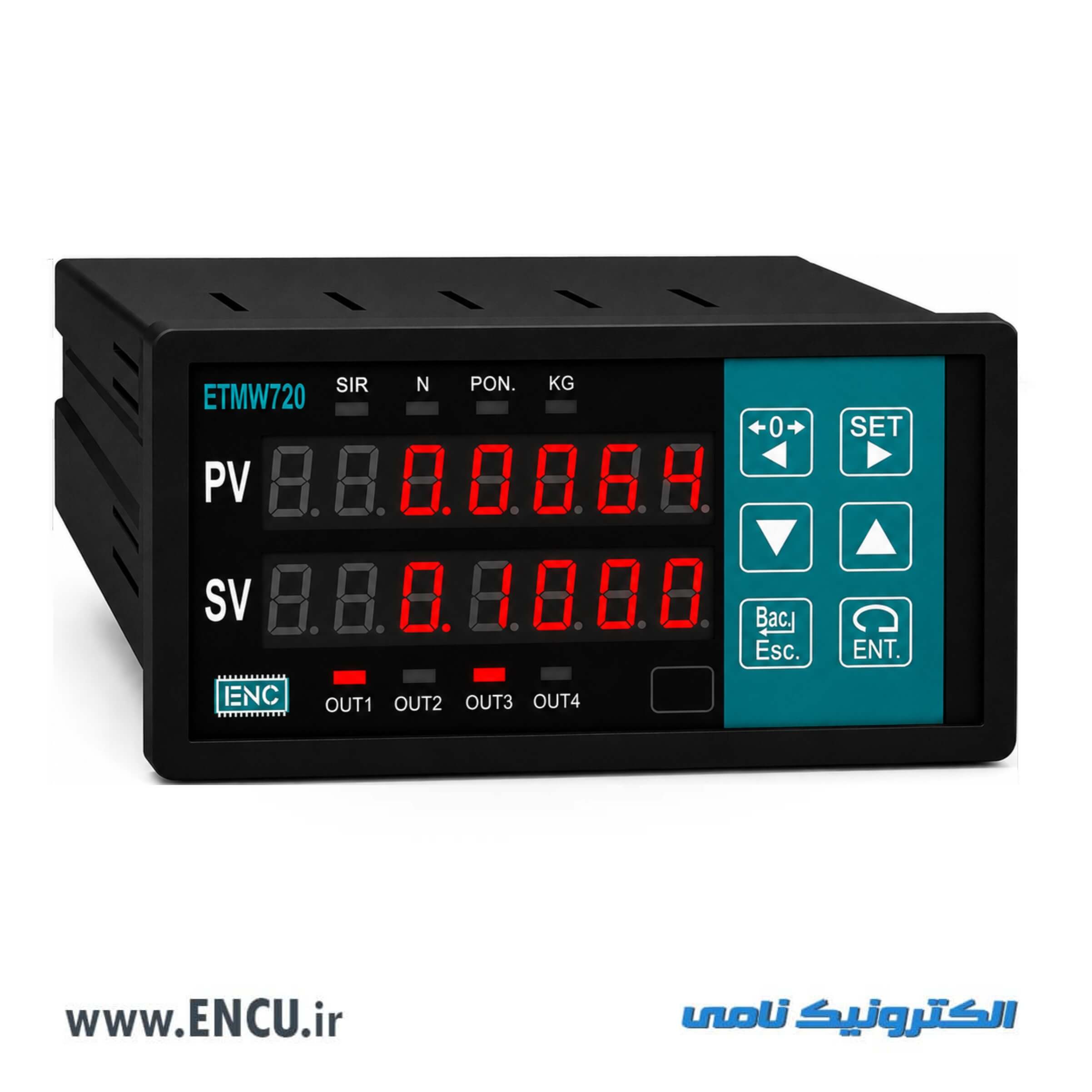 ترانسمیتر وزن | نمایشگر و کنترلر وزن ETMW720